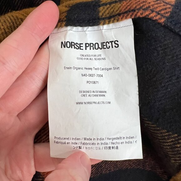 Norse Projects x J.Crew Erwin Heavy Twill Cardigan Shirt Jacket Scandinavian - Picture 9 of 16